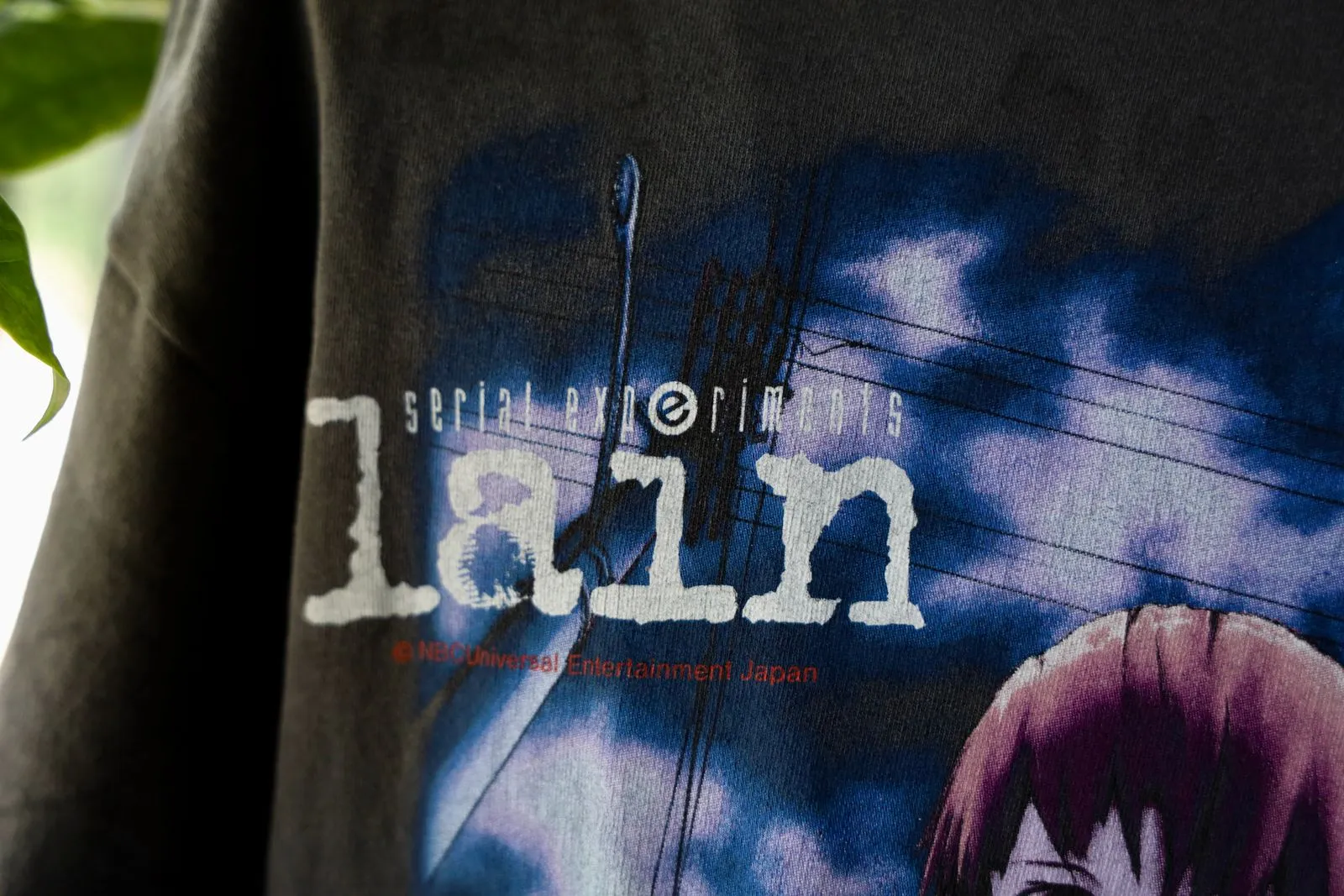 SAINT Mxxxxxx × serial experiments lain × GEEKS RULE GS_SS TEE/LAIN/BLK Sci-fi anime <Lingyin> co-branded ringing tone distressed short-sleeves Washed black S-XL Super rich and delicate printing technology perfectly shows the authentic details Customized co-branded accessories The real correct version Ready-made clothes Assute dyeing Washed to make old Maliu water faded